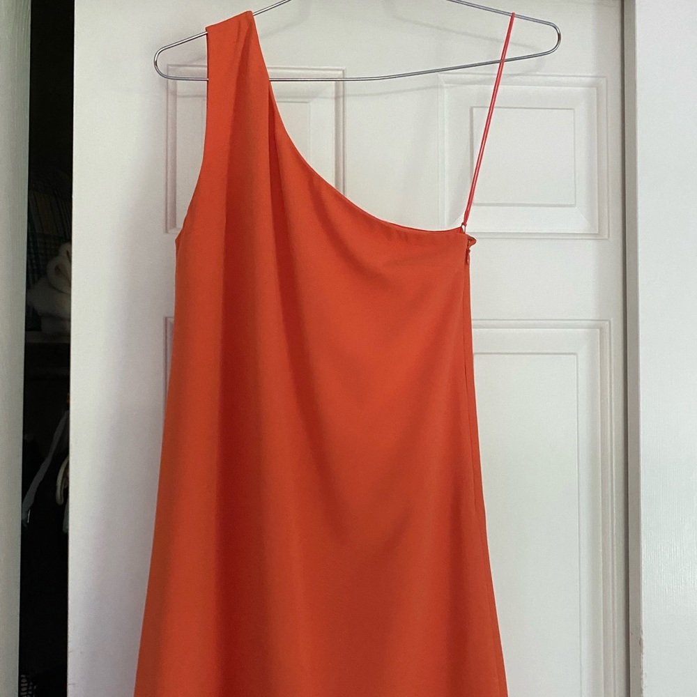 Orange cocktail dress